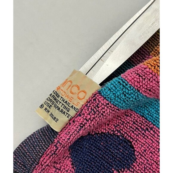 Vintage J Franco Beach Towel Blue Bears Teddy Bear Heart 24x47" - Picture 7 of 7